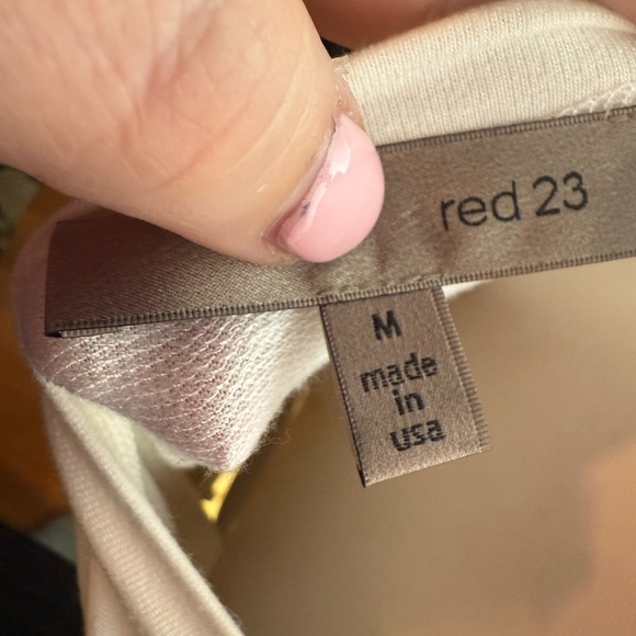 Red 23 Cream and Black Relaxed Asymmetrical Blouse - Picture 4 of 7